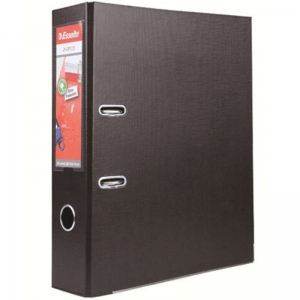 易达（Esselte）avance全包胶档案夹文件夹两孔夹 20137 黑色 A4 3寸 背宽74MM