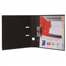 易达（Esselte）avance全包胶档案夹文件夹两孔夹 20147 黑色 A4 2寸背宽52MM