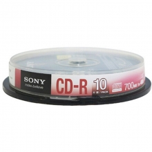 索尼（SONY）CD-R 48速700MB 碟片/光盘/刻录盘/空白光盘 桶装10片
