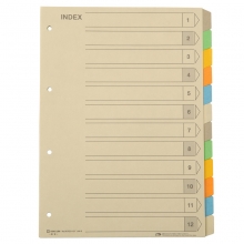 锦宫（King Jim）907GS 十二色纸质分页纸/分类纸/隔页纸 A4-S 12色/套