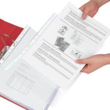 齐心（COMIX）EH303A-1 11孔文件保护袋/11孔袋/文件袋替芯 100个装 透明