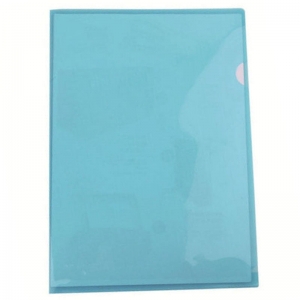 易达（Esselte）700245 透明文件套/单页夹/单片文件夹/单片夹/L型文件袋 蓝色 12个/包