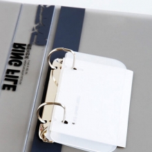 得力（deli）5381 A4二孔D型透明文件夹/资料夹 半透明色