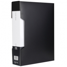 齐心（Comix）PF100AK 资料册/插页夹 配外壳 A4 100页 黑色