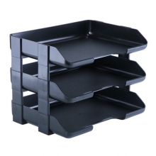 钊盛（ZSSI）ZS-938 三层文件盘/资料盘 A4 黑色