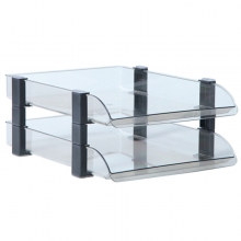 钊盛（ZSSI）ZS-902B 透明叠加二层文件盘/资料架 A4 透明色