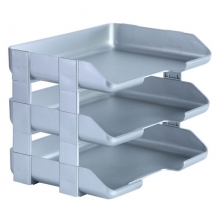 钊盛（ZSSI）ZS-938 三层文件盘/资料盘 A4 银灰色