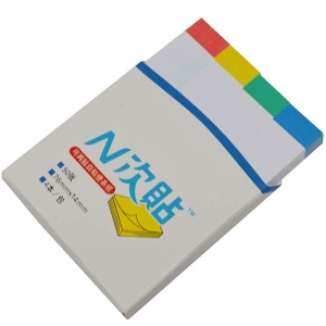N次贴（STICKN）34010 标头四色纸质指示标签/便利贴 76*14mm*4条 50张/本
