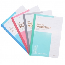 晨光（M&G）APYJV411 无线胶装软抄本/记事本/笔记本 A5-30页 混色 10本装