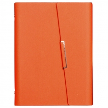 萨搏（SABO）6-16/B5 活页仿皮笔记本/三折6孔皮面本 B5-62页100g米黄内芯 橙色