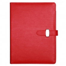 国俊众搏（GJZB）35256 磨砂PU仿皮活页笔记本/皮面本 A5（235*175mm）96页/6孔 红色