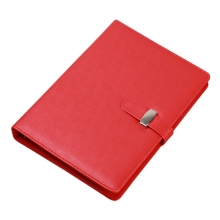 国俊众搏（GJZB）35166 磨砂PU仿皮活页笔记本/皮面本 B5（210*275mm）96页/6孔 红色