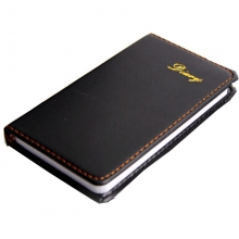 国俊众搏（GJZB）1360 仿皮记事本/皮面本/仿皮本 A7（88*115mm）60K-112页 黑色