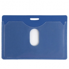 齐心（Comix）T2553 硬PP证件卡/胸卡/工作牌 横式 蓝色 50个装