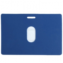 齐心（Comix）T2553 硬PP证件卡/胸卡/工作牌 横式 蓝色 50个装