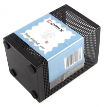 齐心（Comix）B2003 黑色金属网状方形笔筒 长70mm*宽70mm*高108mm 黑色