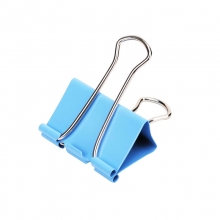 得力（deli）8555 筒装长尾票夹/燕尾夹/长尾夹/铁夹子/凤尾夹 19mm 彩色 40只/筒