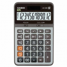 卡西欧（CASIO）AX-120B 商务计算器 中型机 12位 金属面板/灰色（AX-120S升级款）