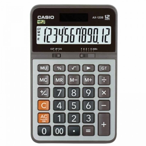 卡西欧（CASIO）AX-120B 商务计算器 中型机 12位 金属面板/灰色（AX-120S升级款）
