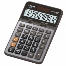卡西欧（CASIO）AX-120B 商务计算器 中型机 12位 金属面板/灰色（AX-120S升级款）