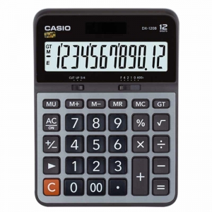 卡西欧（CASIO）DX-120B 商务计算器 大型机 12位 金属面板/灰色（DX-120S升级款）