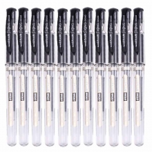 三菱（Uni）UM-153 防水速记中性笔/双珠签字笔（替芯UMR-10）1.0mm 黑色 12支装