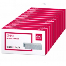 得力（deli）0012 通用型订书钉/统一订书针 12# 24/6 25页 10盒装