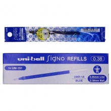 三菱（UNI）UMR-1 签字笔替芯/中性笔芯（适用UM-151）0.38mm 蓝色 12支装
