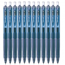 三菱（UNI）UMN-105 按动签字笔/中性笔/按制双珠啫喱笔（替芯UMN-85）0.5mm 蓝黑 12支装