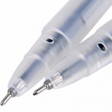 晨光（M&G）GP-1280 透明磨砂杆中性笔/半针管水笔（替芯MG-6139）0.5mm 黑色 12支装