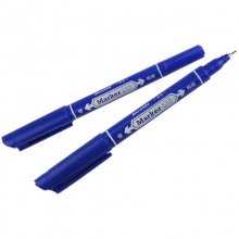 白雪（snowhite） M-03 小双头油性记号笔/勾线笔 12支装 蓝色