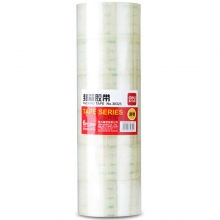 得力（deli）30325 透明封箱胶带/宽胶带 60mm*100y*50um（91.4m/卷） 6卷/筒