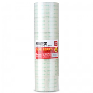 得力（deli）30323 透明封箱胶带/宽胶带 60mm*60y*50um（54.9m/卷） 6卷/筒