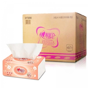 心相印 DT200 200抽软包装面巾纸/抽纸 16提/箱