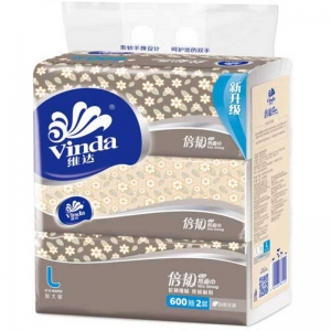 维达（Vinda）V2078 倍韧面巾纸/软包装抽纸 二层200抽*3包/提
