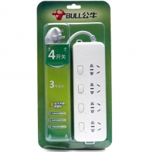公牛（BULL）GN-311 4位分控 新国际电源插座/插线板接线板 3米