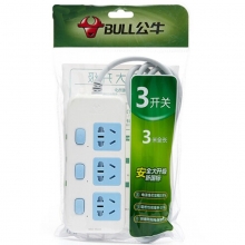 公牛（BULL）GN-314 3位分控 电源插座插座/插线板/接线板 3米
