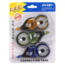 乐普升（LPS）965 超大容量实惠装修正带/涂改带 5mm*12m*3个（3只/卡）