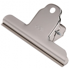 得力（deli）9532 不锈钢山形票夹 102mm 中号 容纸量200张 3只/包