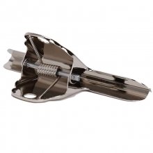 得力（deli）9532 不锈钢山形票夹 102mm 中号 容纸量200张 3只/包