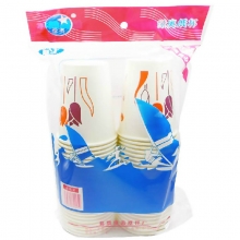 绿奥 250ml 一次性纸杯（紫红荷花）8盎司 250G加厚款 50个/提，40提/箱