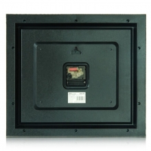 得力（deli） 9008简约现代方形时钟 电子时钟挂钟客厅钟表办公静音钟（土棕）40*35cm