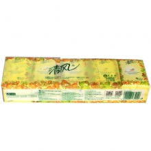 清风（APP）花韵香味手帕纸小包便携式原生浆印花纸巾 3层 10片*/包 10包/条