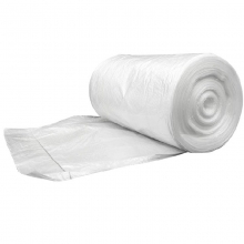 国产 平口塑料袋垃圾袋/一次性袋 50*60cm 白色（断点式）约50只/卷