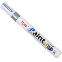 东洋（TOYO）SA101 油漆笔补漆笔婚庆签名笔 中字油性 12支/盒 银色