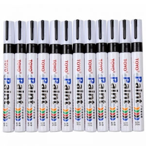 东洋（TOYO）SA101 油漆笔补漆笔婚庆签名笔 中字油性 12支/盒 黑色