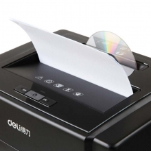 得力（deli）9904 粒状2*12mm 德国5级保密碎纸机粉碎机 黑色