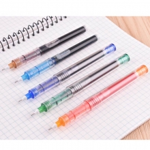 白雪（snowhite）X55 多色直液式走珠笔/中性笔 0.5mm 浅绿色 12支装