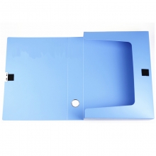 吉利发（JILIFA）GL818 档案盒文件盒塑料资料盒 原料95C 一寸/20mm 蓝色