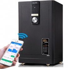 得力（deli） 4088 APP云智能电子密码保管箱WIFI办公保险柜 高72cm 深灰色